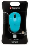 Hiir VERBATIM Go Nano Wireless Mouse Caribbean Blue 49044