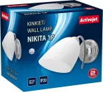 Activejet Classic single wall lamp NIKITA nickel E27 for the living room