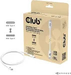 Club 3D Club3D Kabel USB-C 80Gbps zertifi. PD240W/8K240Hz 1,2m wei&szlig; retail