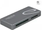 DeLOCK USB Type-C&trade; Card Reader f&uuml;r CFast und SD Speicherkarten + USB Hub mit Typ-A und USB Type-C&trade; Port