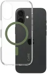 PANZERGLASS CARE&trade; by &reg; Urban Combat Case Transparent w. Green MagSafe iPhone 16