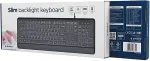 Klaviatuur GEMBIRD KB-UML-04 Slim wired backlight keyboard, black, US layout