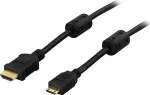 DELTACO HDMI-kaabel, kiire Ethernetiga Ethernet, 4K, 1m, must