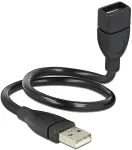 DELOCK USB Verl.A -> A St/Bu 0.35m ShapeCable sw