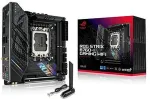 Emaplaat ASUS | ROG STRIX B760-I GAMING WIFI | Processor family Intel | Processor socket LGA1700 | DDR5 SDRAM | Supported hard disk drive interfaces M.2, SATA | Number of SATA connectors 4