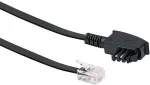 SCHWAIGER DSL-Kabel RJ12 6P2C auf TAE-F 6P4C 6m Schwarz