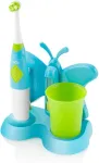 Hambahari ETA | Toothbrush with water cup and holder | Sonetic ETA129490080 | Battery operated | For kids | Number of brush heads included 2 | Number of teeth brushing modes 2 | Blue