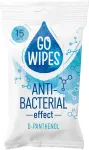 GO WIPES Niisked salvr&auml;tikud GOWIPES Antibact D-Panthenol 15tk, 3 tk