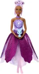 Mattel Barbie Petal Pop Scented Fashion Doll with Purple Dress, Reveal Accessories like Bunny & More