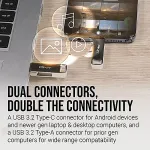 PNY Technologies M&auml;lukaart PNY USB-Stick 64GB DUO LINK USB 3.2 OTG TYPE-A/C retail