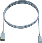 Bachmann H05VV-F 3G 1.00 mm&sup2; - Spannungsversorgungs-Verl&auml;ngerungskabel - IEC 60320 C14 bis IEC 60320 C13 - 250 V - 10 A - 2 m - rund - Grau