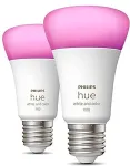 Philips Hue Pirn E27 9W RGBW 2-pakk