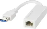 DELTACO USB 3.0 network adapter, Gigabit, 1xRJ45, 1xUSB3.0 Type A ha, white / USB3-GIGA4