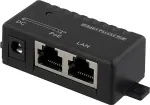 DELTACO PoE Gigabit Injector for PoE / PoE +, 10/100 / 1000Mbps, 48W, Black / POE-109