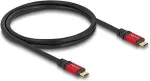 DELOCK USB 10 Gbps Kabel USB Type-C&trade; Stecker zu Stecker PD 3.0 100 W E-Marker 1 m rot Metall