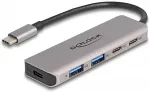 DELOCK USB 5 Gbps 2 Port USB Type-C und 2 Port Typ-A Hub mit USB Type-C Anschluss