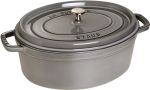 STAUB oval cast iron pot - 8 ltr, Graphite