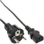 Inline - Stromkabel - IEC 320 EN 60320 C13 - CEE 7/7 (SCHUKO) (M) - 1,0m - geformt - Schwarz - Europa (16651D)