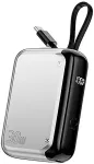 4Smarts Powerbank Pocket mit USB-C Kabel 10000mAh - silber