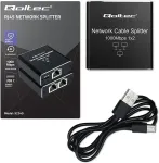 QOLTEC Splitter mini SWITCH 1x2 port RJ45 1000Mbps