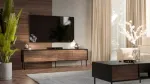 Cama MEBLE Cama CORTINA 4D TV cabinet 200x40x55 black/walnut