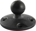 BRODIT RAM Mounts circular adapter/mount for flat surfaces with AMPS hole pattern, with 1" stud, plastic, RAP-B-202U