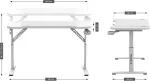 Huzaro Hero 2.6 White gaming desk