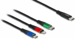 DeLOCK Ladekabel USB-C > Micro-USB/Lightning/USB-C