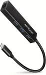 AXAGON SuperSpeed USB-C hub with gigabit LAN | HMC-GL3A