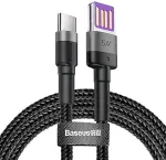 Noname Baseus Type-C laadimisjuhe Cafule SuperCharge 40W PD 3.0, QC 3.0, 40W, 1m Gray/Black (CATKLF-PG1)
