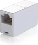 EQUIP Inline-Koppler Cat5e RJ45 Goldkontakt wei&szlig; Polybeutel