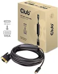 Club 3D CAC-1512 USB-C til VGA aktiv adapterkabel 5m Sort