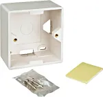 SCHRACK Surface-mounted box for sockets HSED0xUWxS, HSEDx2UWxF, RAL 9010
