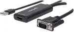 Manhattan HDMI Konverter VGA USB wei&szlig;