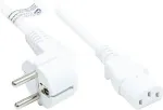 Alcasa Good Connections Schutzkontakt-Stecker gew.- C13 wei&szlig; 2,5m