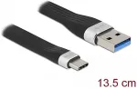DeLOCK USB 5 Gbps FPC Flachbandkabel USB Typ-A zu USB Type-C&trade; 13,5 cm PD 3 A