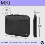 HP Inc HP Renew Executive - Notebook-H&uuml;lle - 35,8 cm (14.1) - Schwarz - f&uuml;r P/N: 5P6P8EA#ABU (6B8Y3AA)