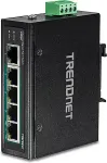 TRENDnet 5-Port Industrieller Gigabit PoE+ DIN-Rail-Switch