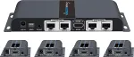 DELTACOIMP 1X4 HDMI Extender Splitter &uuml;le CAT6 / 6a / 7 40 m infrapunakiirusega