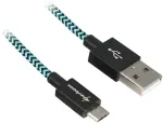 SHARKOON USB 2.0 A-B black / blue 3.0m - Aluminum + Braid