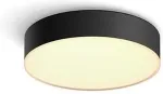 Philips by Signify Philips Hue White Ambiance Enrave Deckenleuchte rund schwarz + Dimmschalter &bull; S