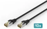 Digitus CAT 6A S-FTP v&auml;likaabel 10x10M Black