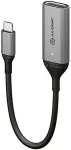 ALOGIC Ultra USB-C (m&auml;nnlich) auf DP (weiblich) Adapter grau 15 cm