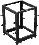 LANBERG Open rack 19 inches 15U 600x600-1100 adjustable black
