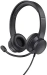 Trust HS-201 Headset Wired Head-band Office/Call center USB Type-A Black