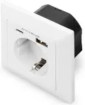 Digitus | Safety Plug for Flush Mounting with 1 x USB Type-C, 1 x USB A