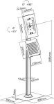 Maclean Floor stand tablet holder MC-476W