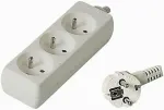 PREMIUMCORD Extension cord 230V, 2m, 3 sockets