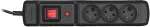 Activejet COMBO 3GN 5M black power strip with cord