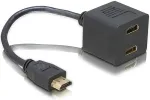 DELOCK - Video- / Audio-Adapter - HDMI - HDMI, 19-polig (M) - HDMI, 19-polig (W) - 20 cm (65056)